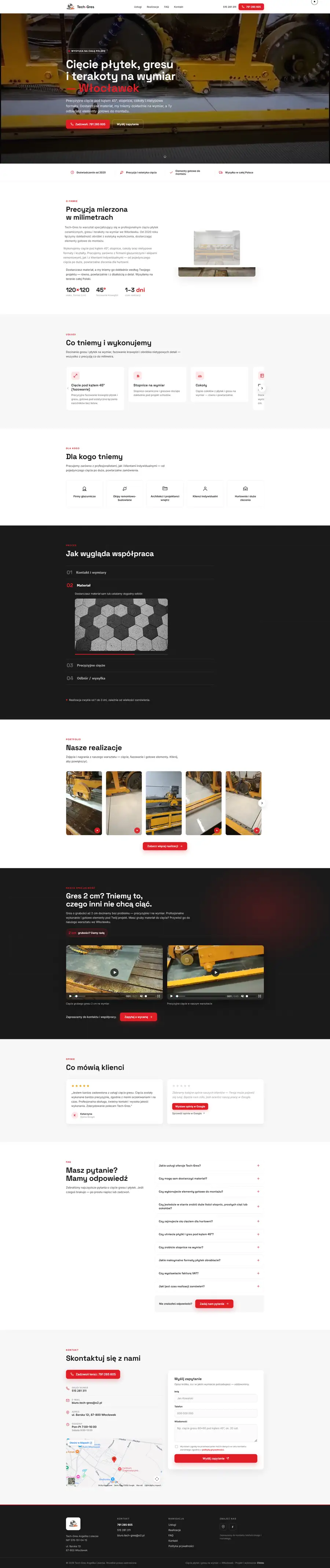 Full Tech-Gres website - screenshot to scroll